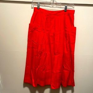 Odille high waisted red skirt from Anthropologie.